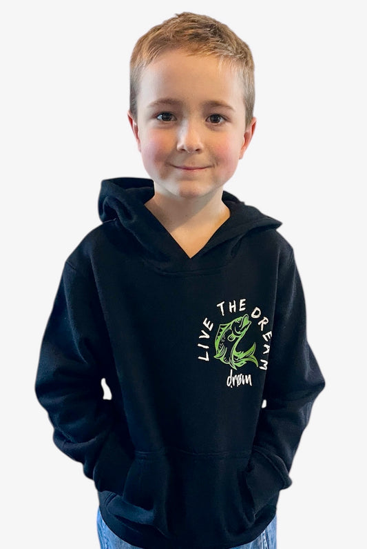 Kids Hoodie - Green Barra