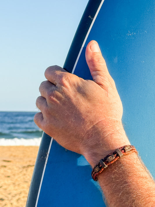 Triple Band Unisex Leather Bracelet