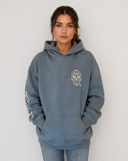Womens Hoodie Sugar Skull Design