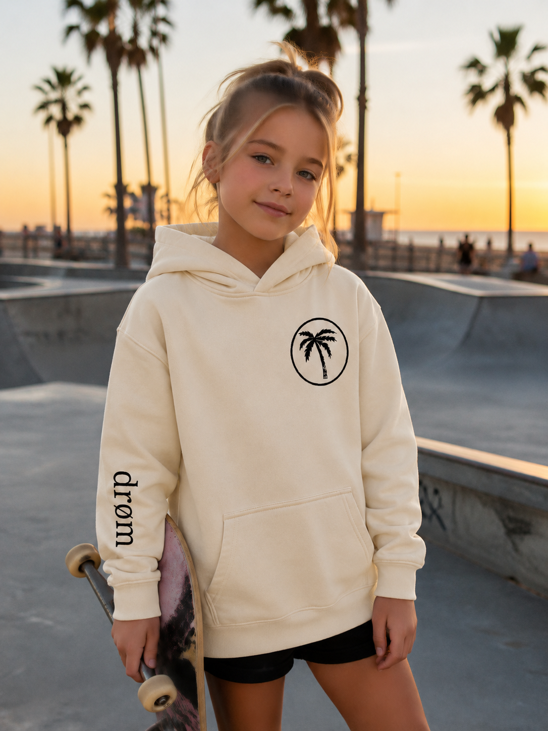 Girls Hoodie Palm Tree Design