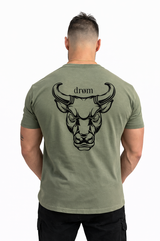 Tee - Black or White Bull design