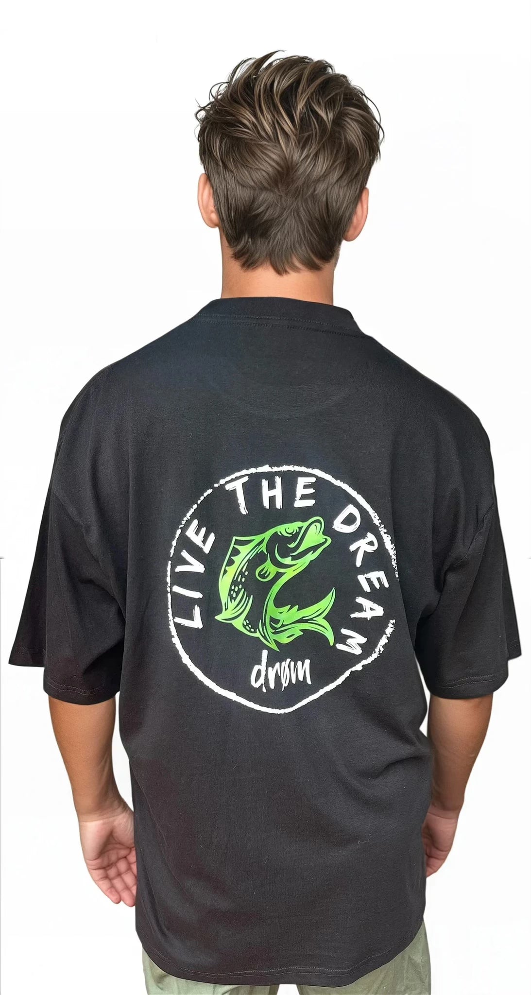 Mens Tee Oversize Green Barra Design
