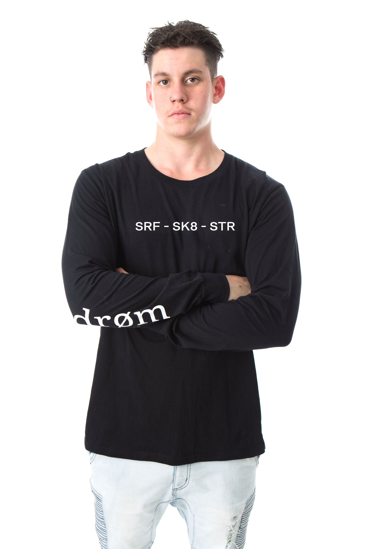 Mens Long Sleeve Tee SRF - SK8 - STR Design