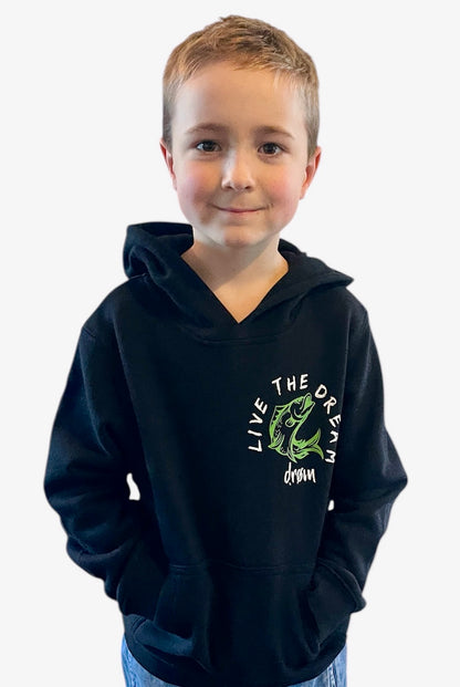 Kids Hoodie - Green Barra