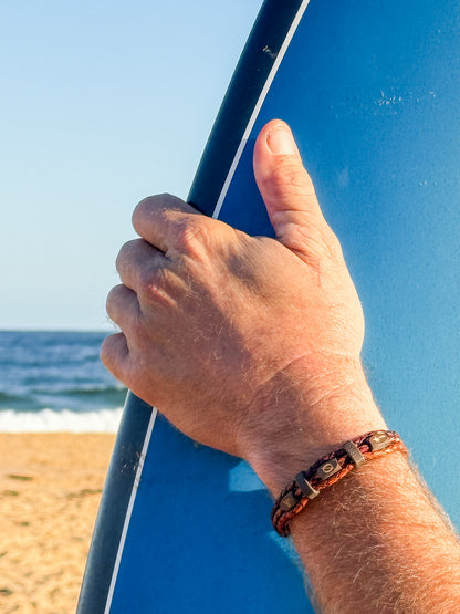 Triple Band Unisex Leather Bracelet