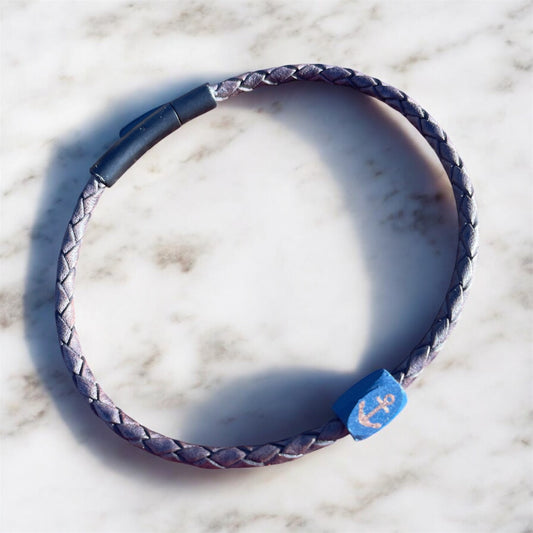 Single Band Unisex Leather Bracelet
