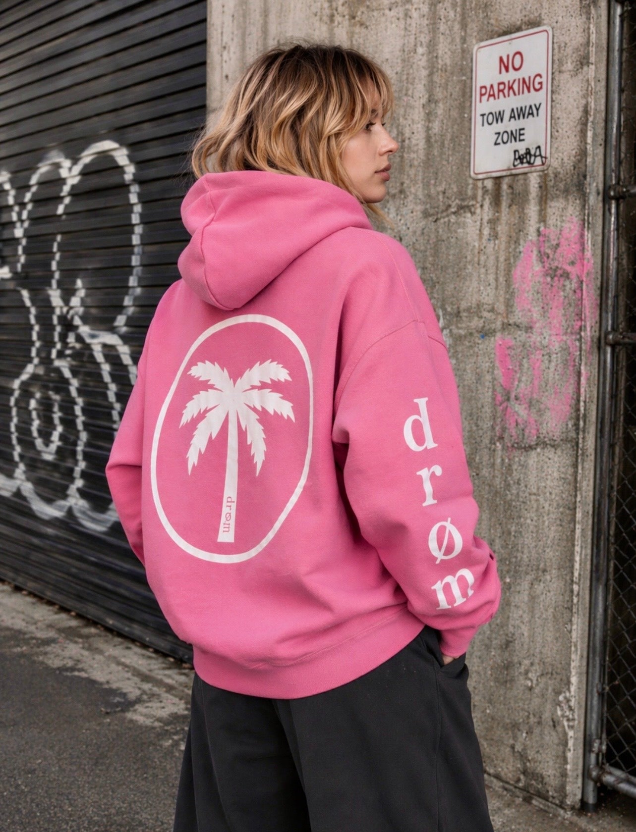 Womens Hoodie Palm Tree Design