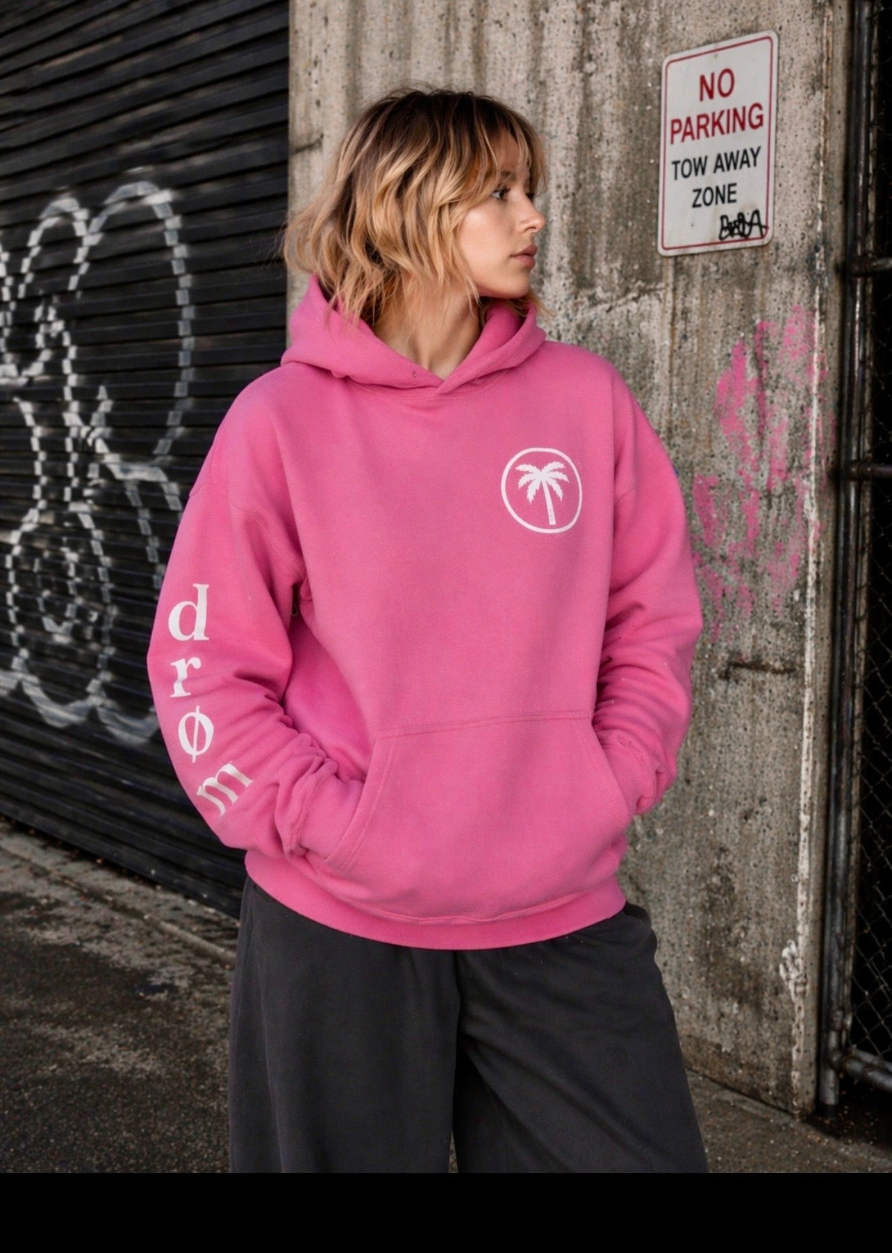 Womens Hoodie Palm Tree Design