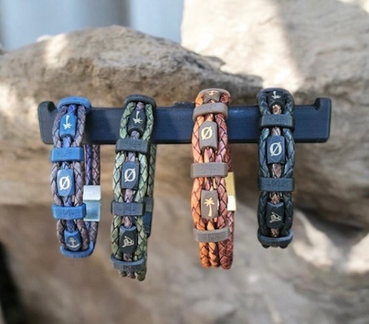 Triple Band Unisex Leather Bracelet