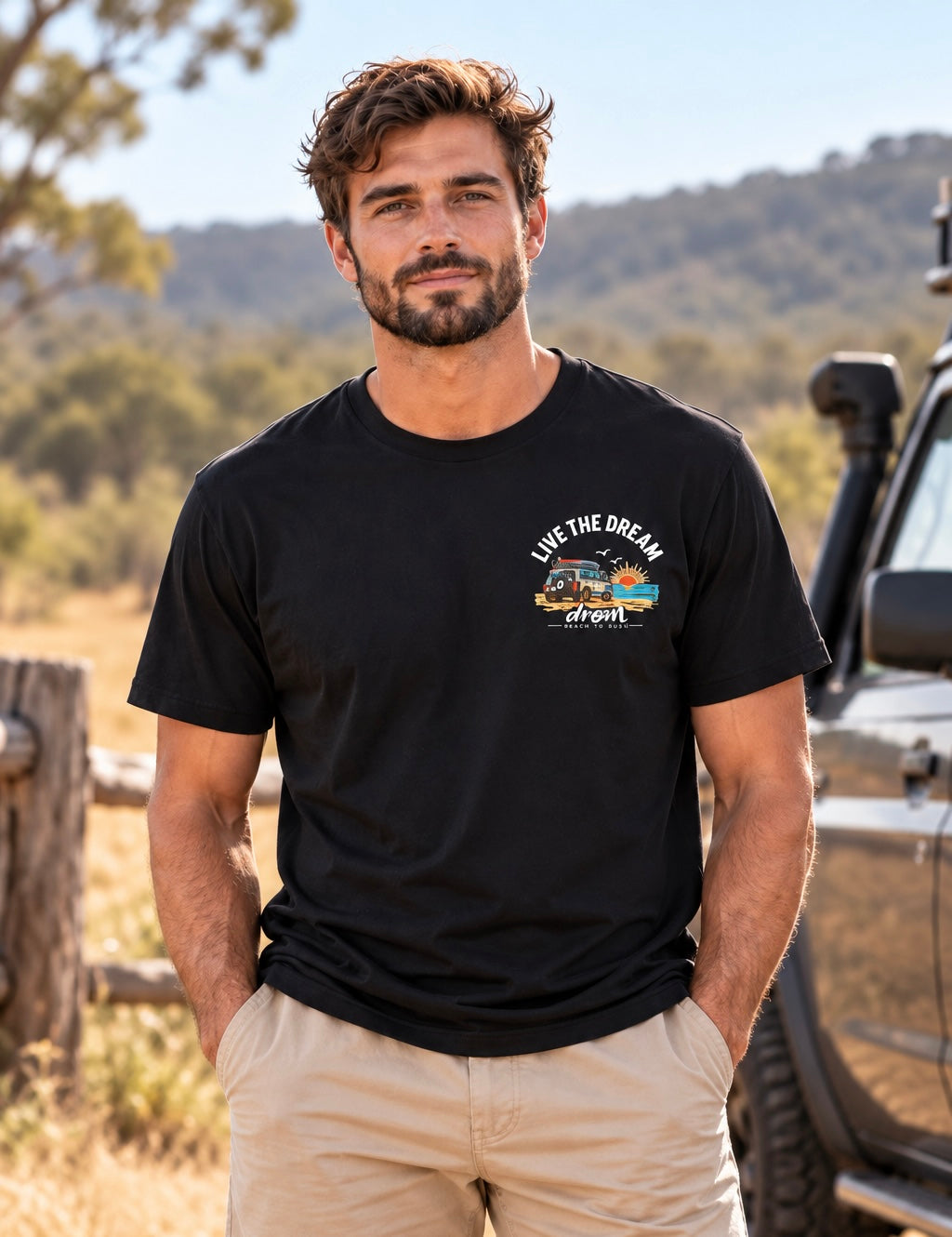 Men’s Tee -  Beach 4WD Design