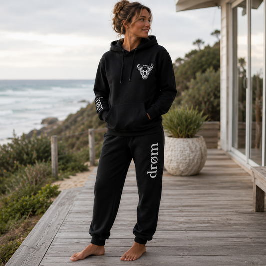 Womens Tracksuit drøm Bull Black Top with Black Pants