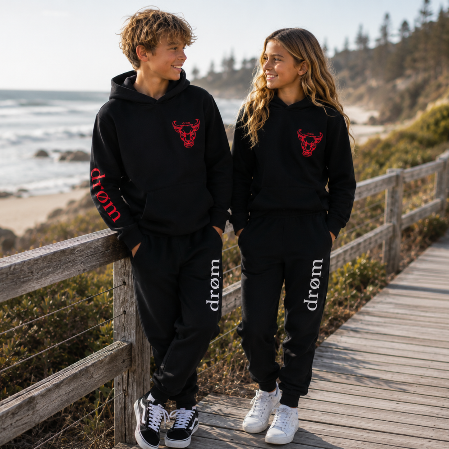 Girls Tracksuit drøm Red Bull Top with Black Pants