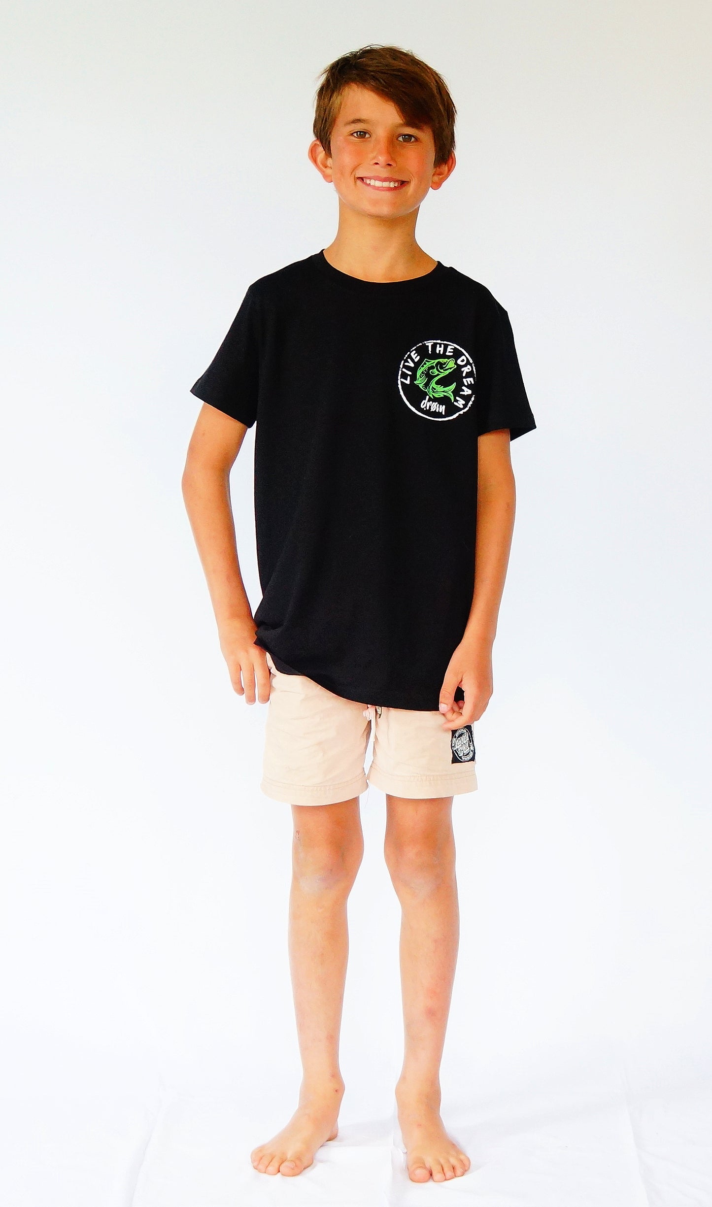 Kids Tee - NEW - Green Barra