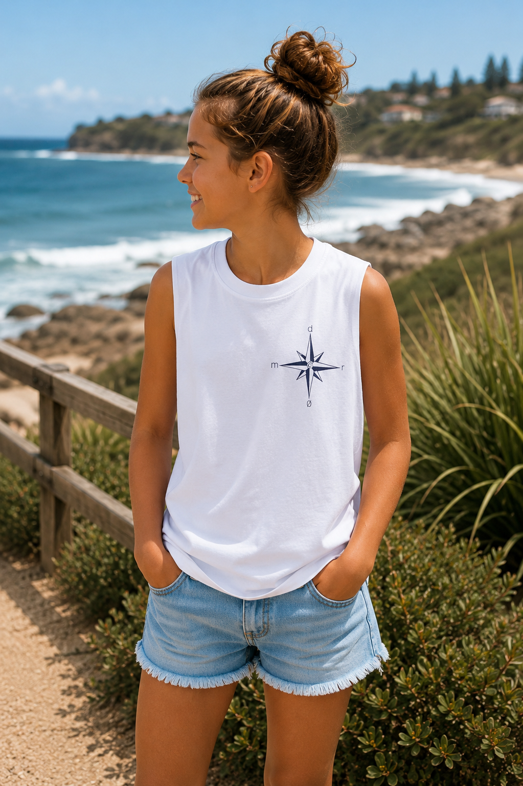 Girls Tank Compass Design