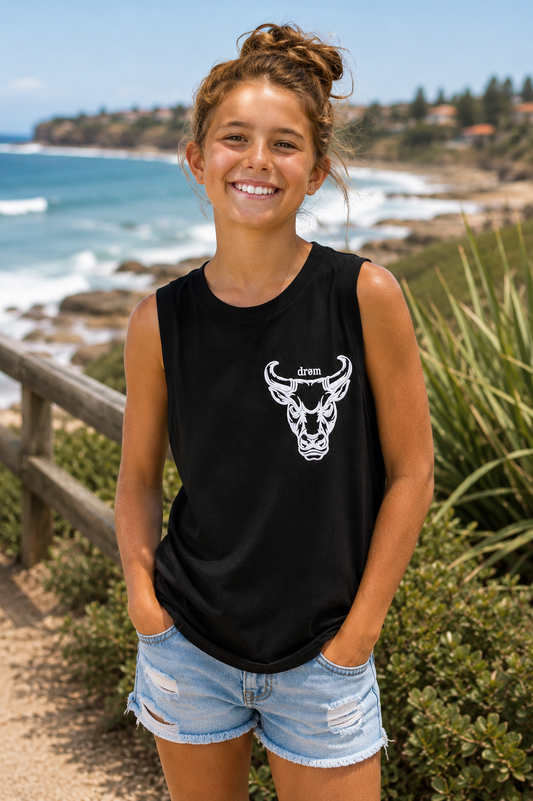 Girls Tank Bull Design
