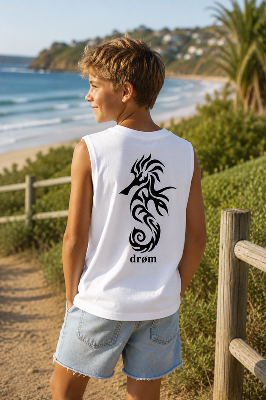 Boys Tank Sea Horse Design