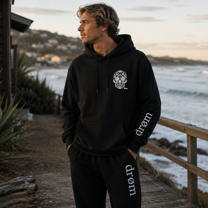 Mens Tracksuit drøm Sugar Skull Black Top with Black Pants