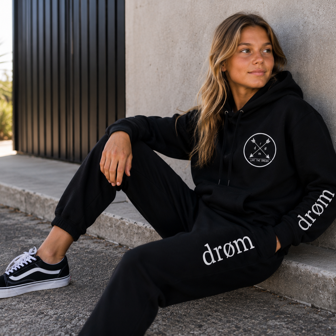 Girls Tracksuit drøm Arrows Black Top with Black Pants