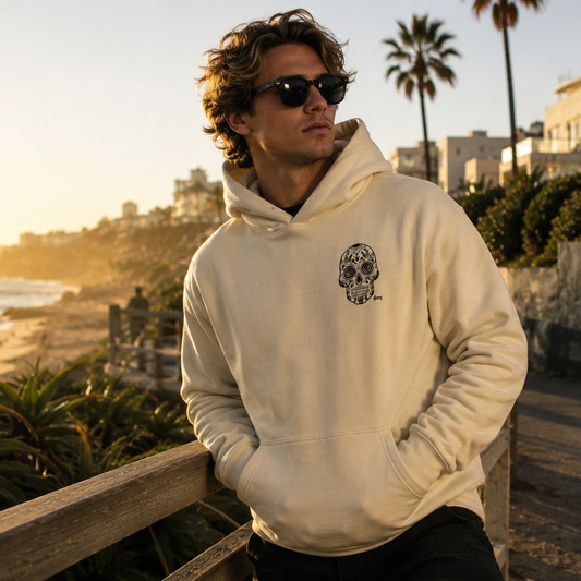 Mens Hoodie Sugar Skull Design