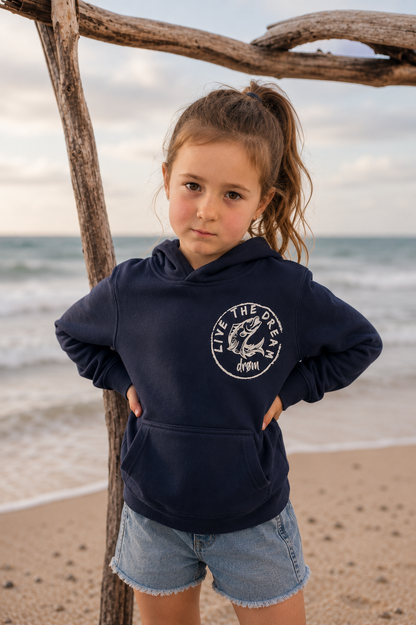 Girls Hoodie Black and White Barra Design
