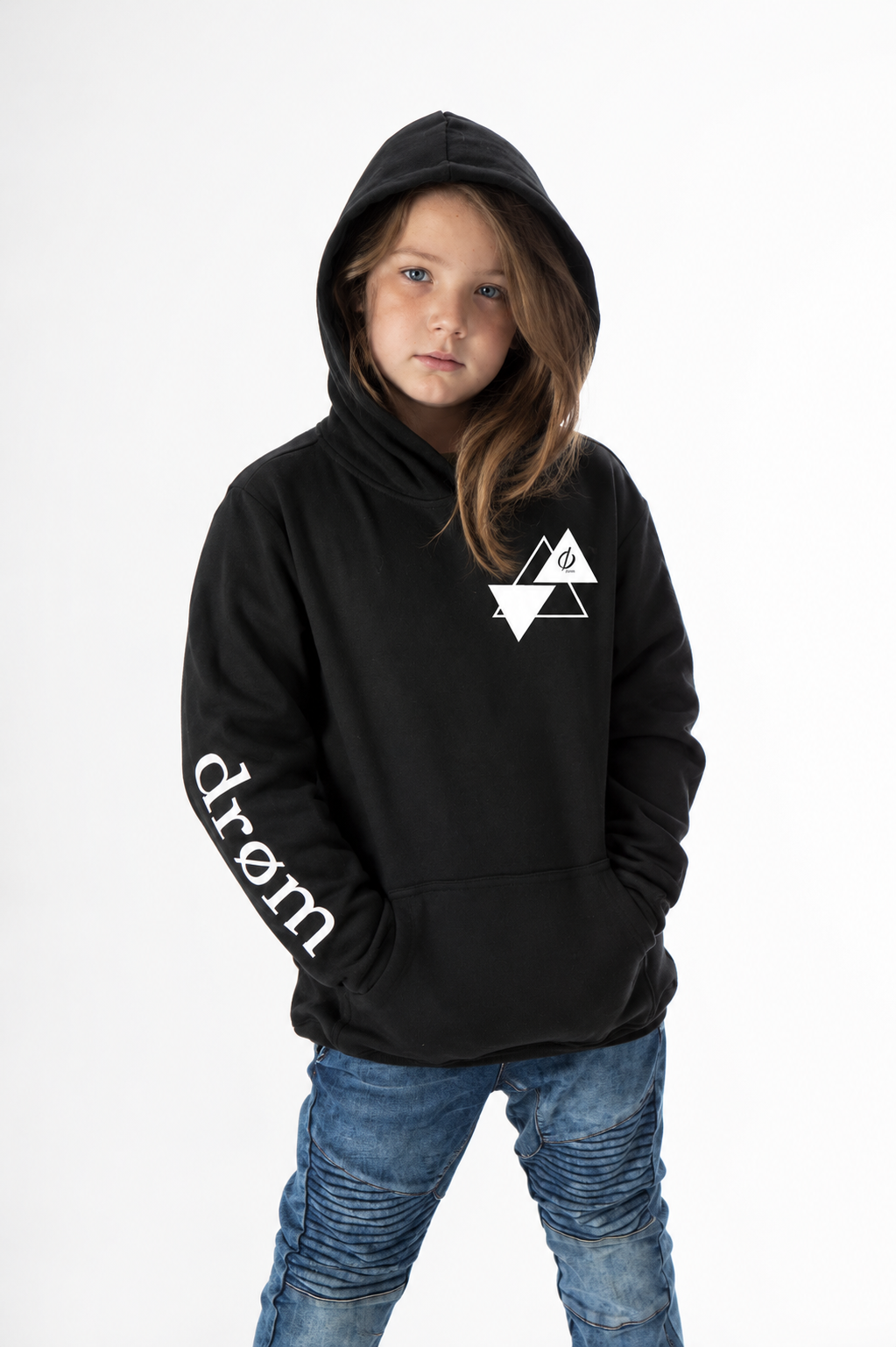 Girls Hoodie Triple Triangle Design