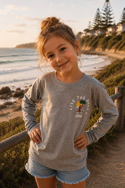 Girls Long Sleeve Tee The Island Design