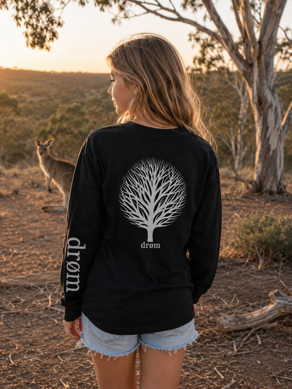 Girls Long Sleeve Tee Tree of Life Design