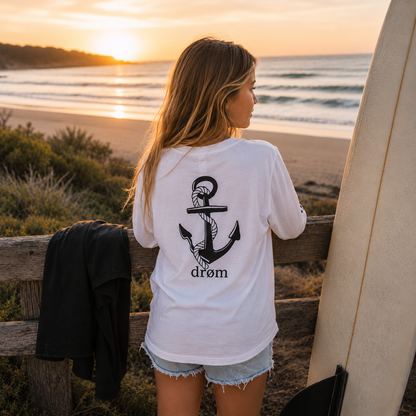 Girls Long Sleeve Tee Anchor Design