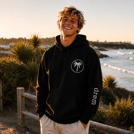 Mens Hoodie Palm Tree Design