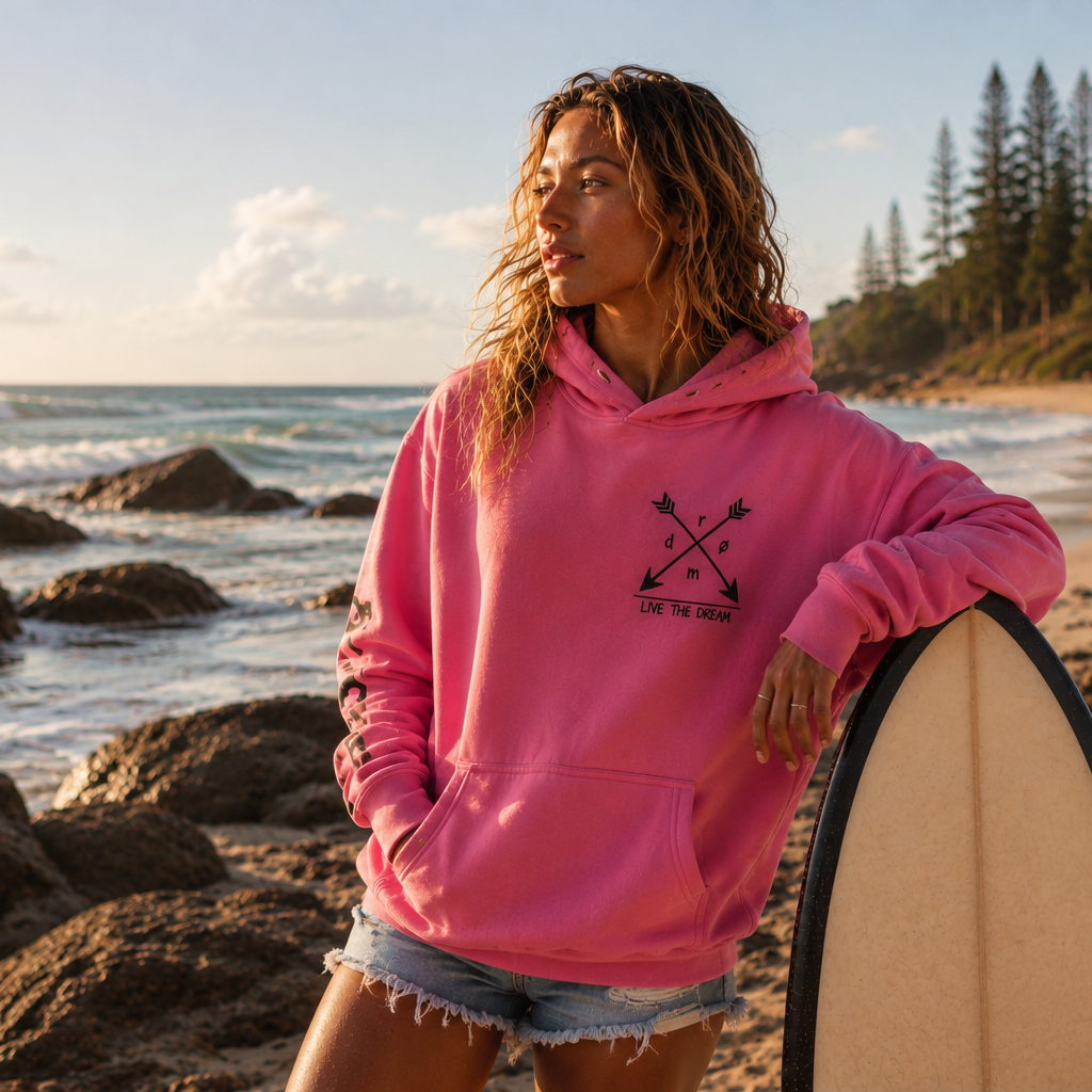 Womens Hoodie Live the Dream Arrows Design