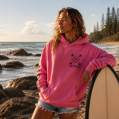 Womens Hoodie Live the Dream Arrows Design