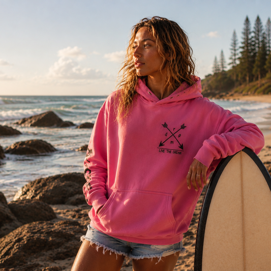 Womens Hoodie Live the Dream Arrows Design