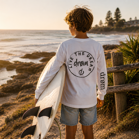 Kids Long Sleeve Tee New drøm Logo Design