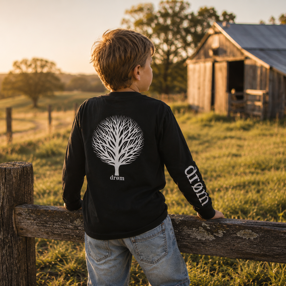 Kids Long Sleeve Tee Tree of Life Design