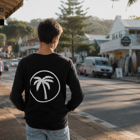 Kids Long Sleeve Tee Palm Design