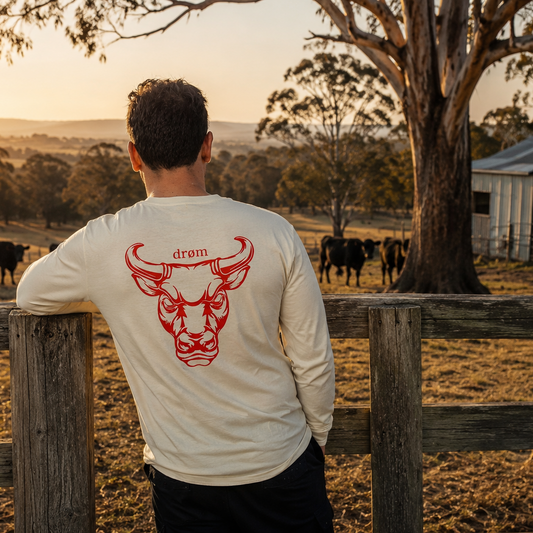 Mens Long Sleeve Tee Red Bull Design