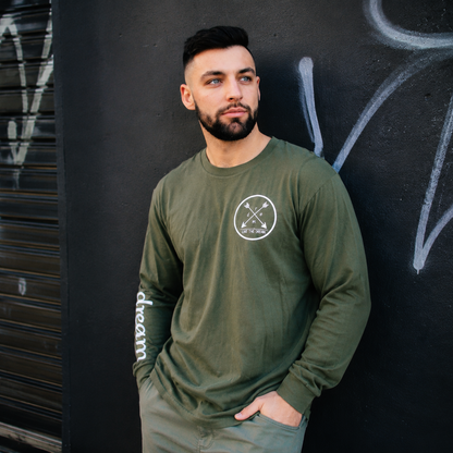 Mens Long Sleeve Tee Arrows Design