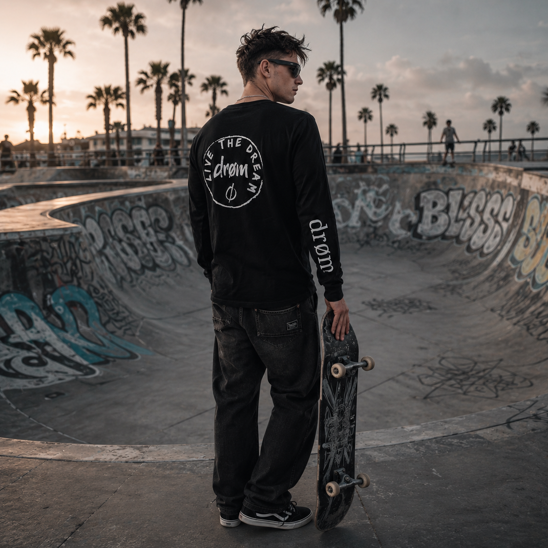 Mens Long Sleeve Tee New Logo drøm Design