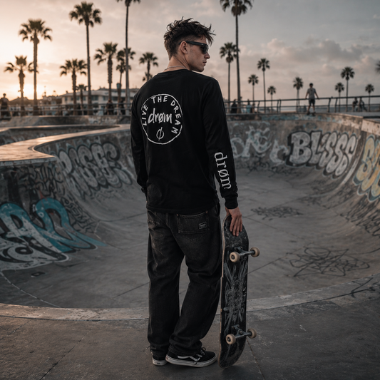 Mens Long Sleeve Tee New Logo drøm Design