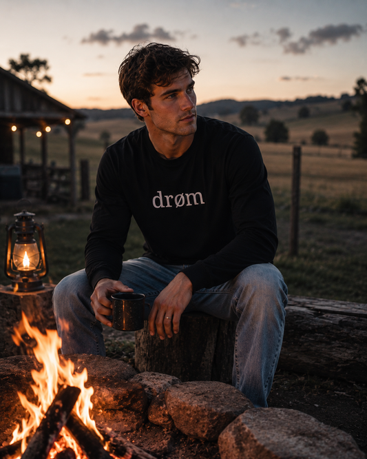 Mens Long Sleeve Tee drom Logo Design