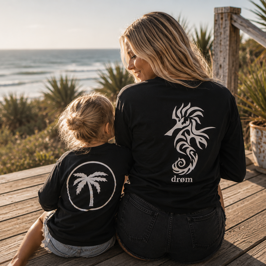 Womens Long Sleeve Tee Sea Horse Design