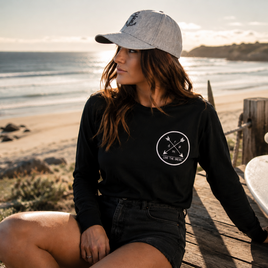 Long Sleeve Tee Live the Dream Arrows Design
