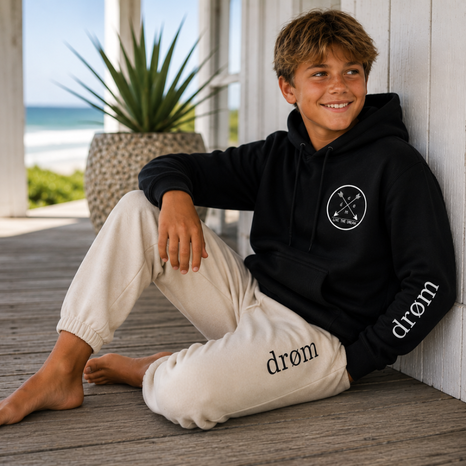 Boys Tracksuit drøm Arrows Black top with Sand pants