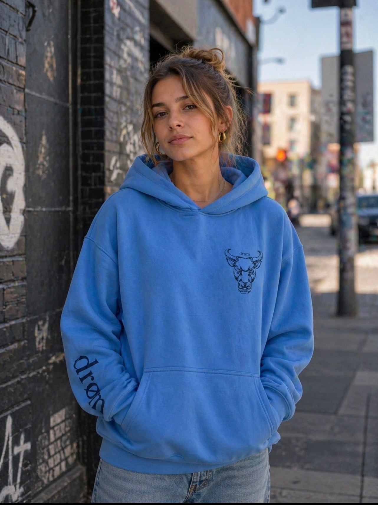 Womens Hoodie The Bull Design