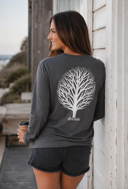 Womens Long Sleeve Tee Tree of Life Design