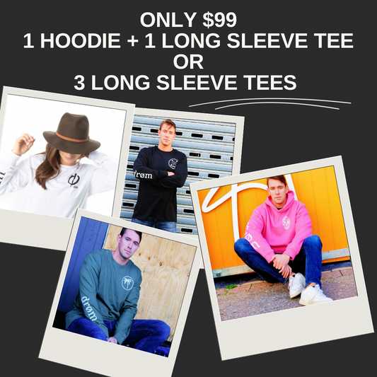 3 Long Sleeve Tees Or  Hoodie and Long Sleeve Tee - $99