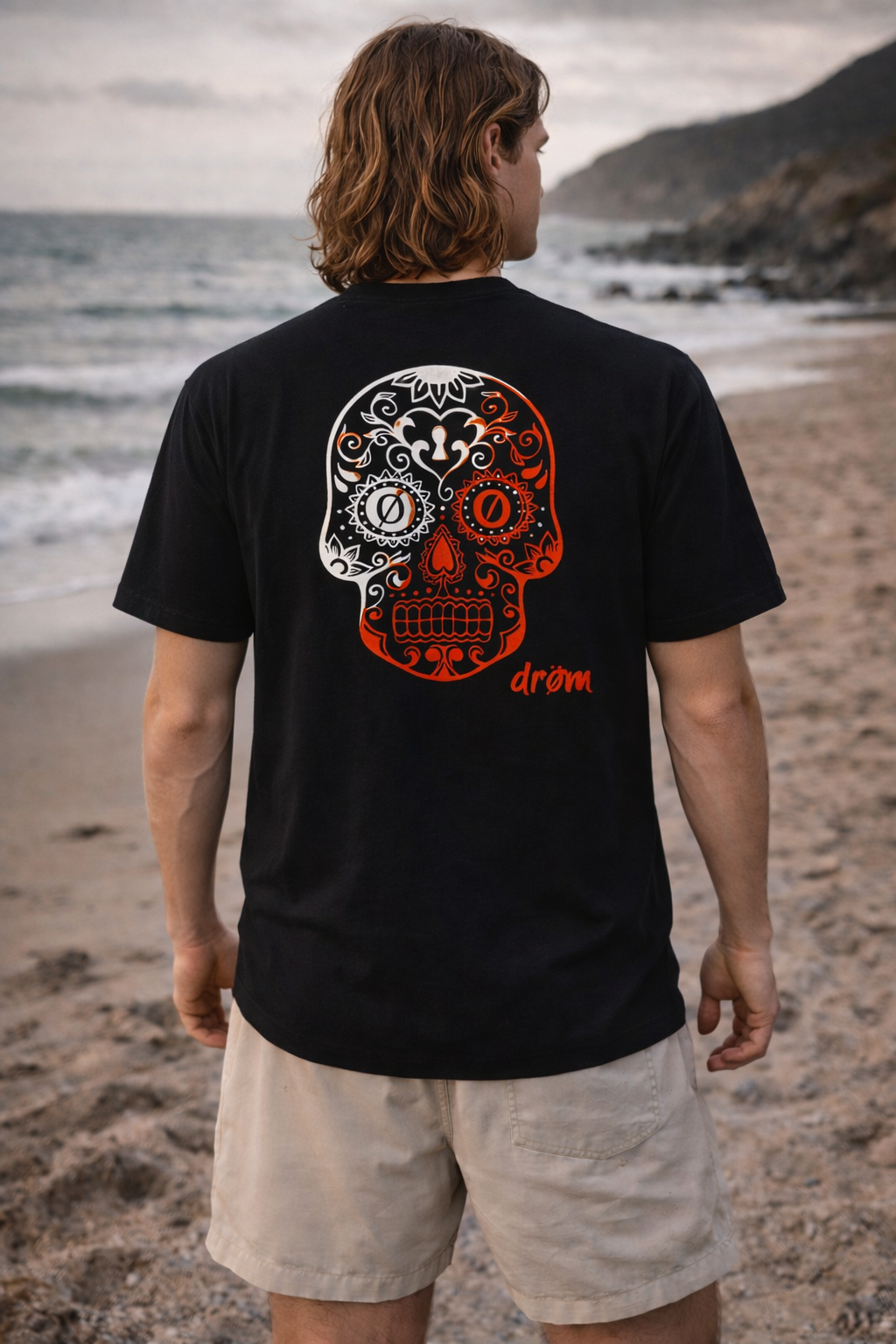 Tee - Red and White Skull