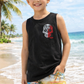 Kids Tank - Red/White Skull