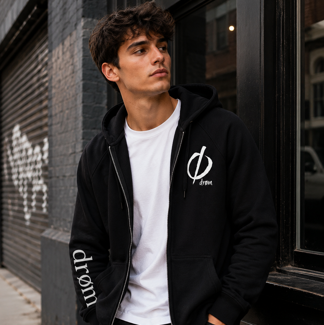 Mens Zip Hoodie drøm Logo Design