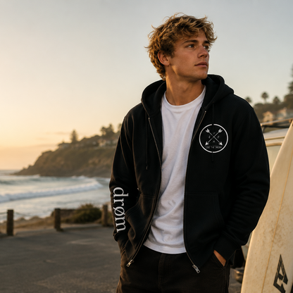 Mens Zip Hoodie Arrows Design